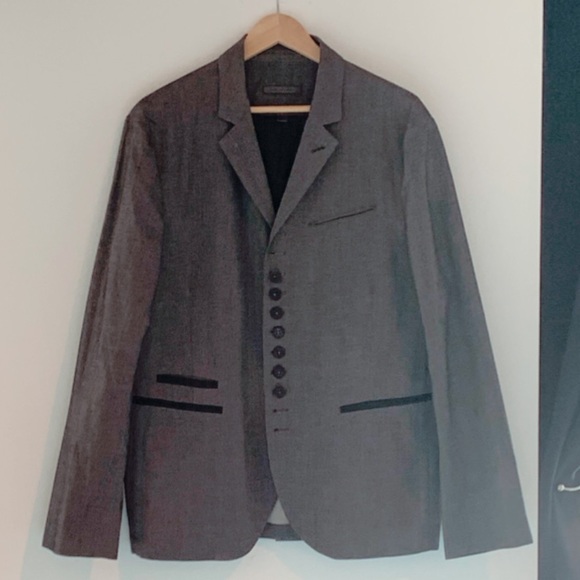 Men’s Grey John Varvatos Military Style Blazer - Picture 1 of 5
